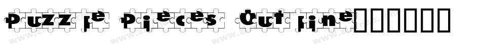 Puzzle Pieces Outline字体转换